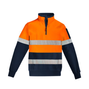 MENS HI VIS 1/4 ZIP PULLOVER - HOOP TAPED
