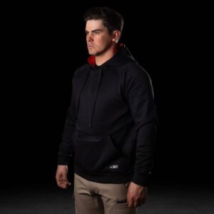 BAD WATERPROOF RAIN-DEFEND™ HI-VIS FLEECE HOODIE: BLACK, M